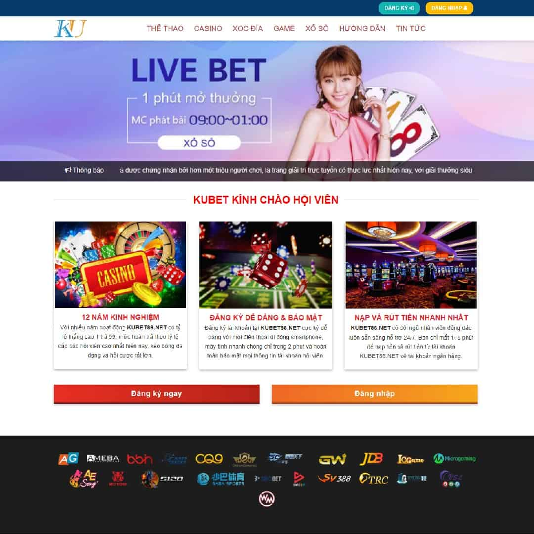 Hướng dẫn phân biệt website Kubet chính thống và giả mạo 4 Giao diện trang web Kubet chính thống
